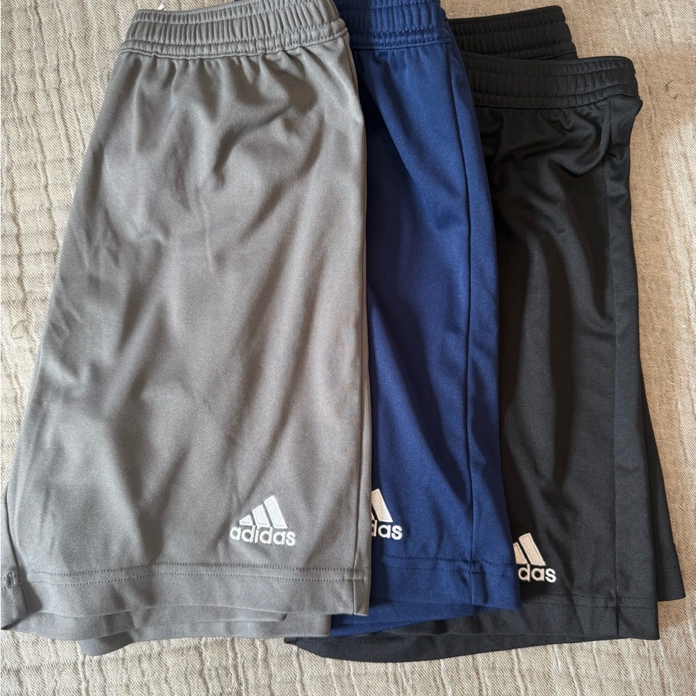 Adidas Boy’s Entrada 22 Shorts - Gray, Blue, Black